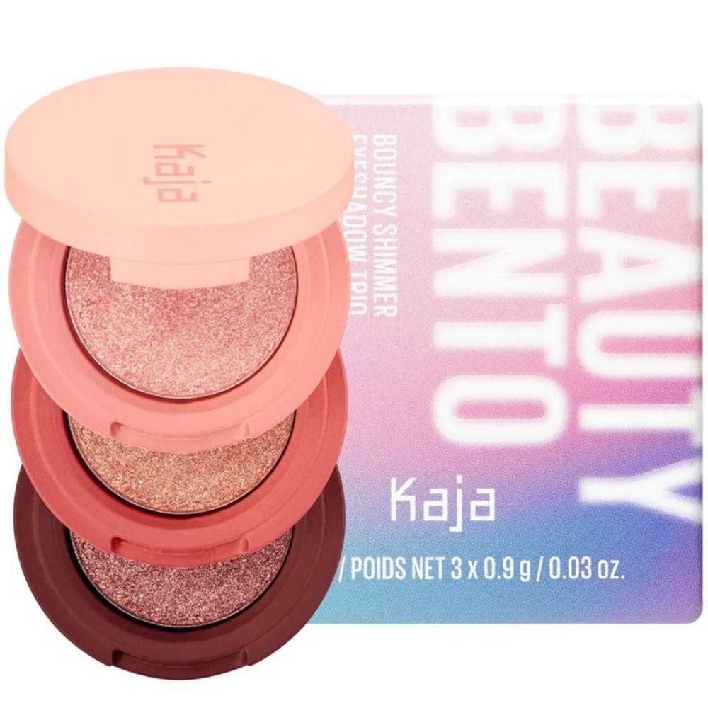 KAJA Beauty Bento Bouncy Shimmer Eyeshadow Trio in Orange Blossom